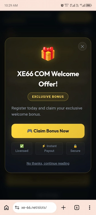 XE66 Game Bonus