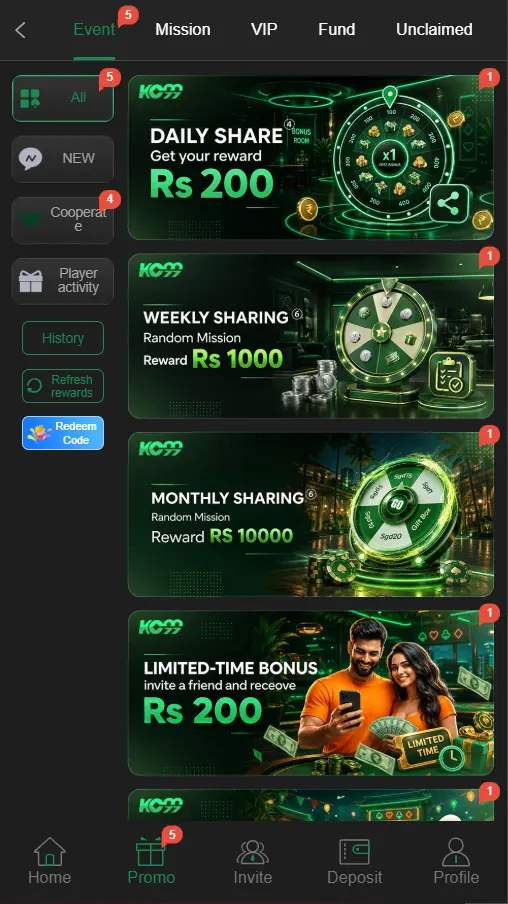 KC99 Game Promotions