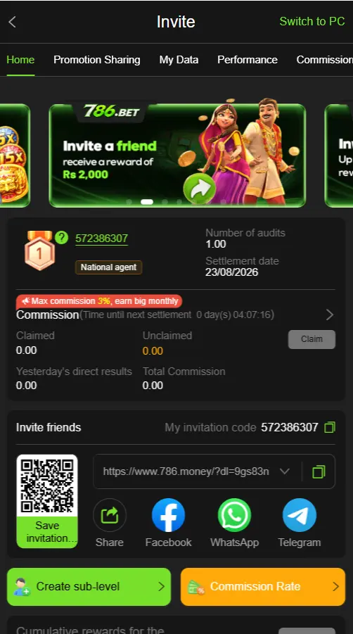 786Bet Game Referral Program